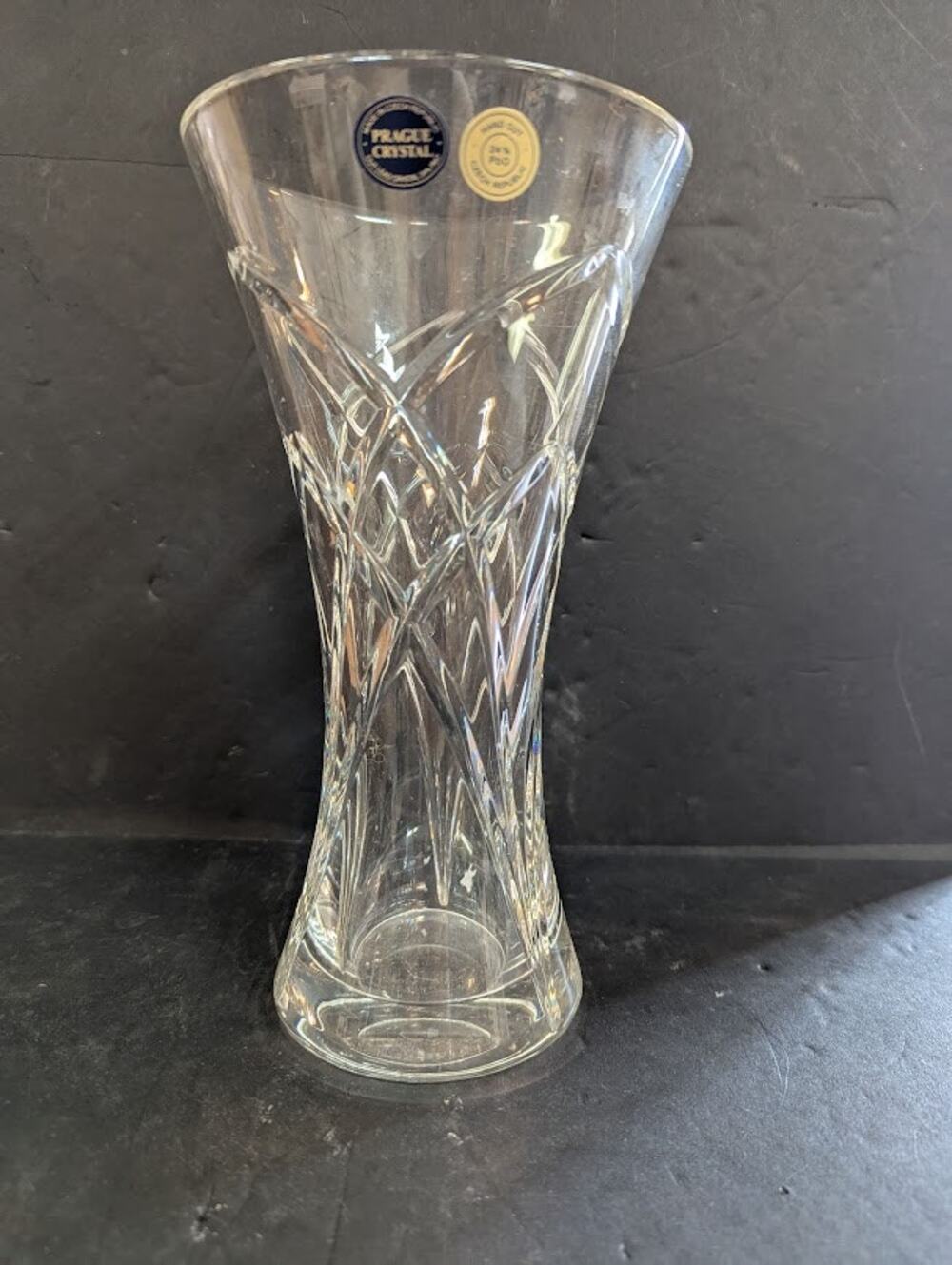 Vintage Prague Crystal, Made In The Czech Republic, 24 Percent Cut Lead Crystal